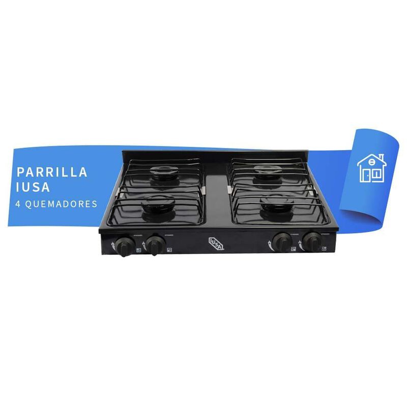 Parrilla A Gas 4 Quemadores Caper Negra image number null
