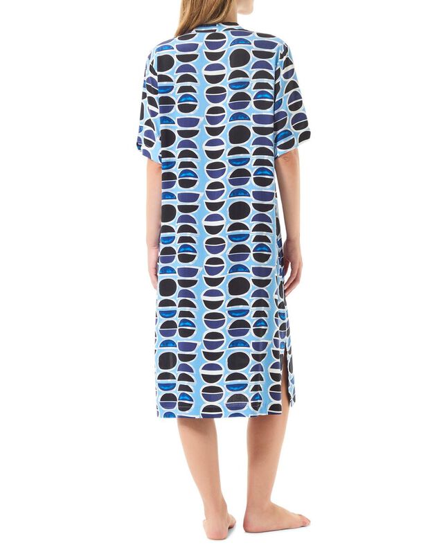 Vestido de Viscosa Abierto Azul image number null