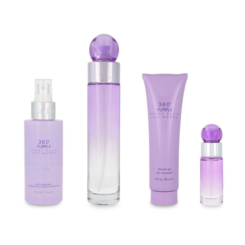 Set Perry Ellis 360&deg; Purple 4pzs 100ml Edp Spra... image number null