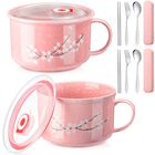 Taz&oacute;n Para Sopa Tanlade 2 Unidades 890ml Rosa con Flor de Cerezo