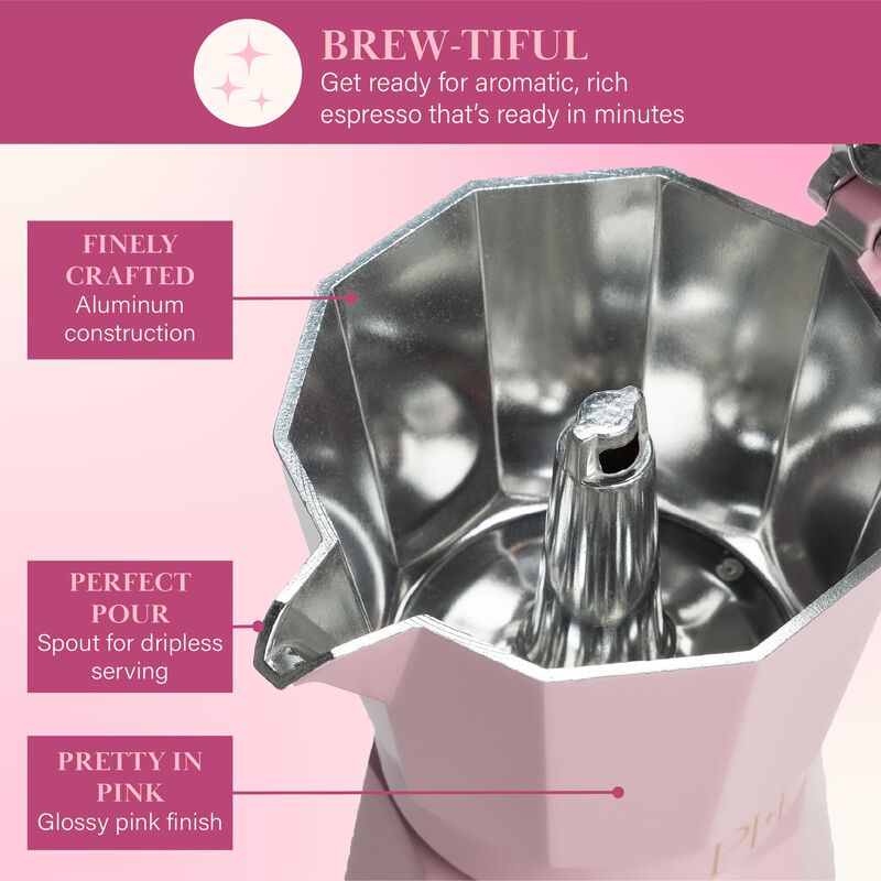 Cafetera Y Cafetera Paris Hilton Pink Stovetop,... image number null