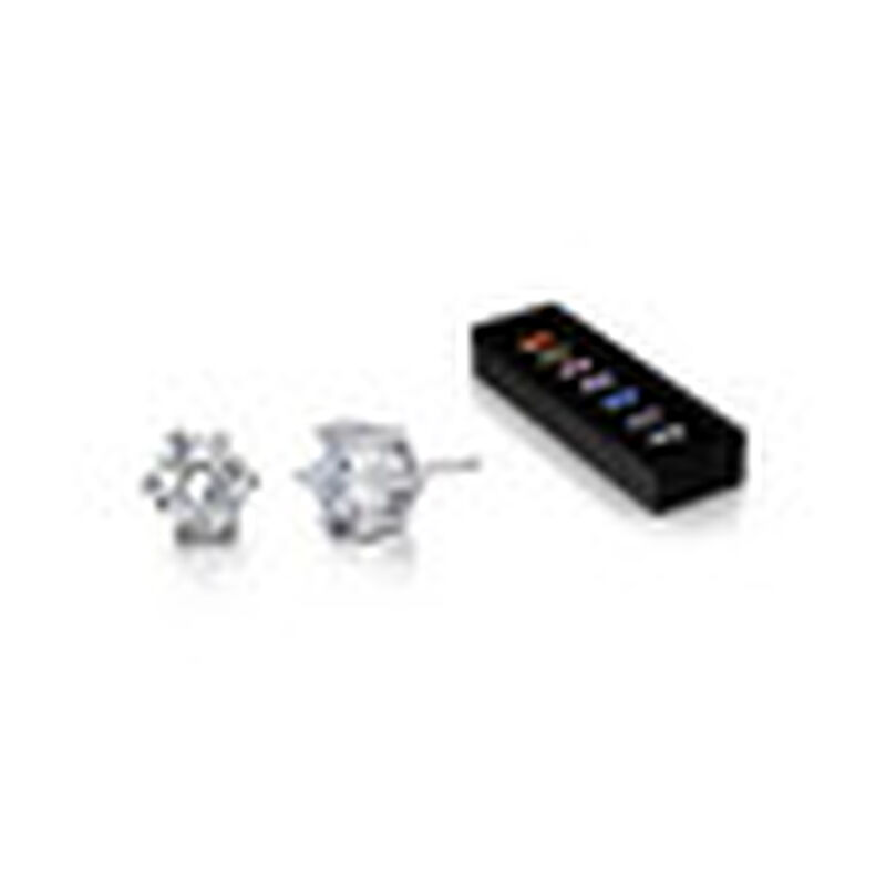 Pack de 7 Pares de Aretes Multicolor en Baño de... image number null