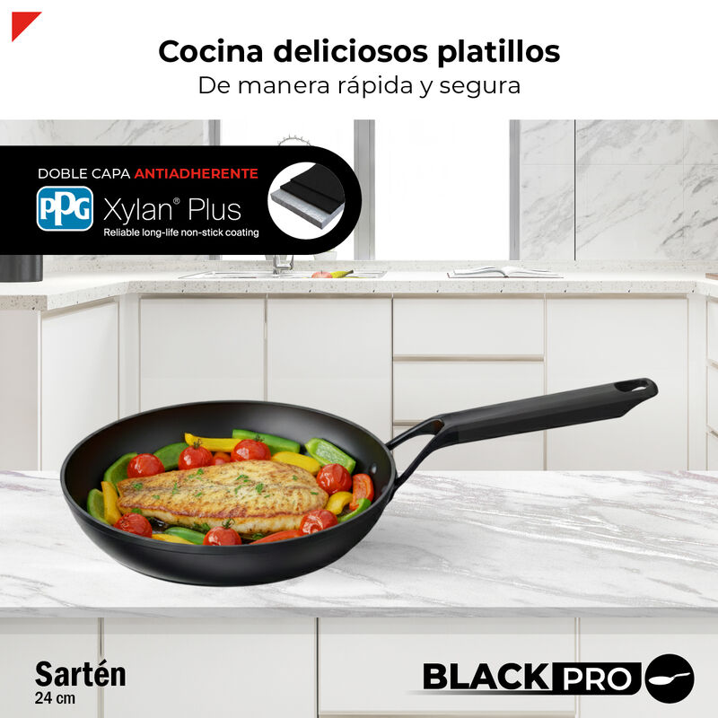 Sart&eacute;n De Aluminio Forjado 24cm Bogner BLACK PR... image number null