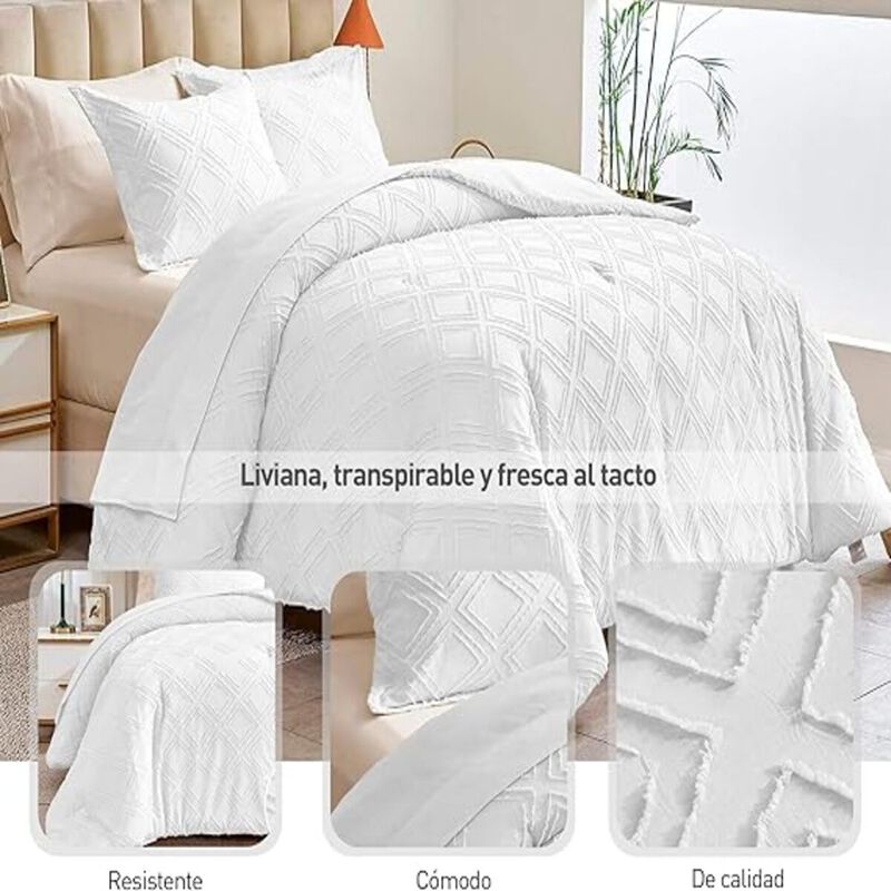 Juego de Funda Duvet Rombos para Edredon Matrim... image number null