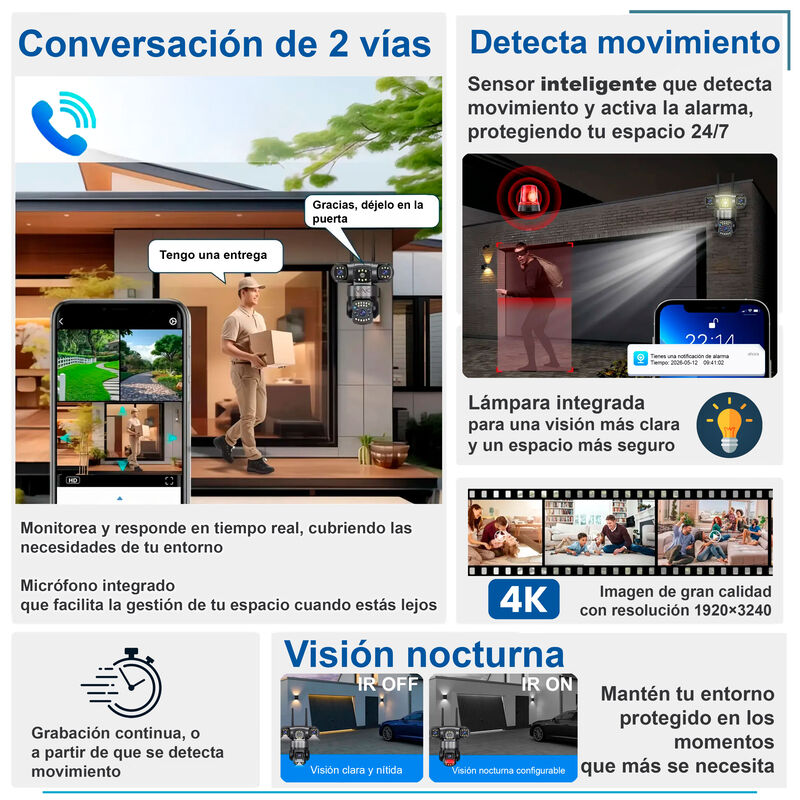 Video C&aacute;mara De Seguridad Exterior Vak Triple L... image number null