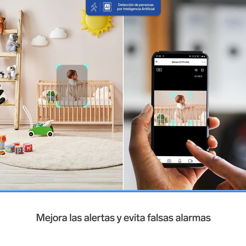 2 C&aacute;maras de seguridad Wi-Fi de doble lente 2 M... image number null