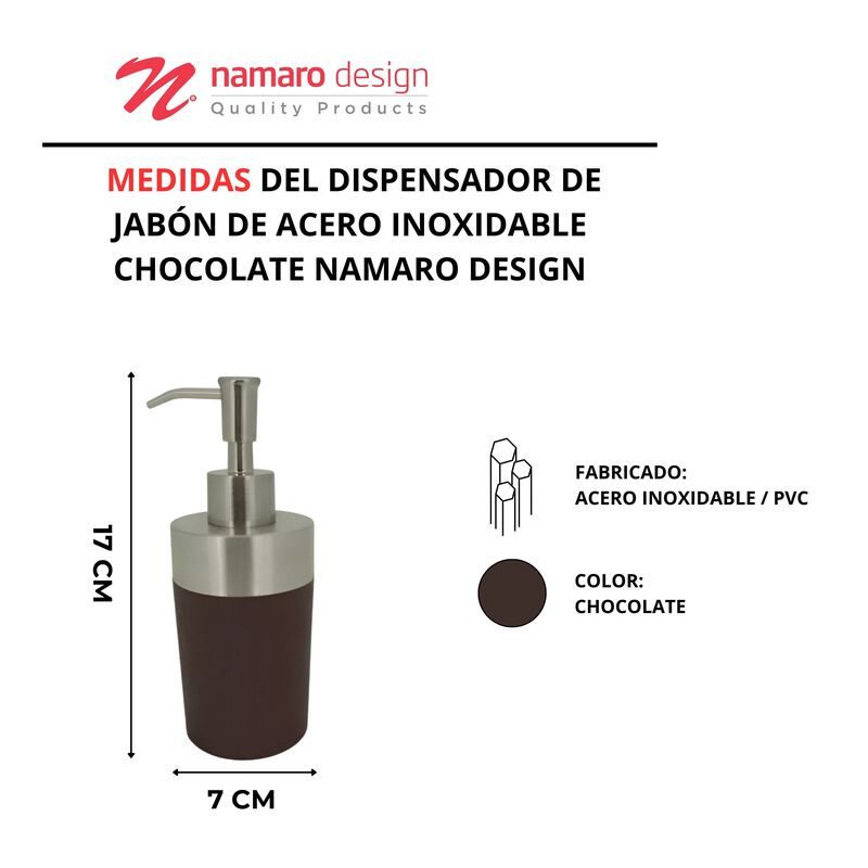 Dispensador De Acero Inoxidable Con Pvc Chocola... image number null
