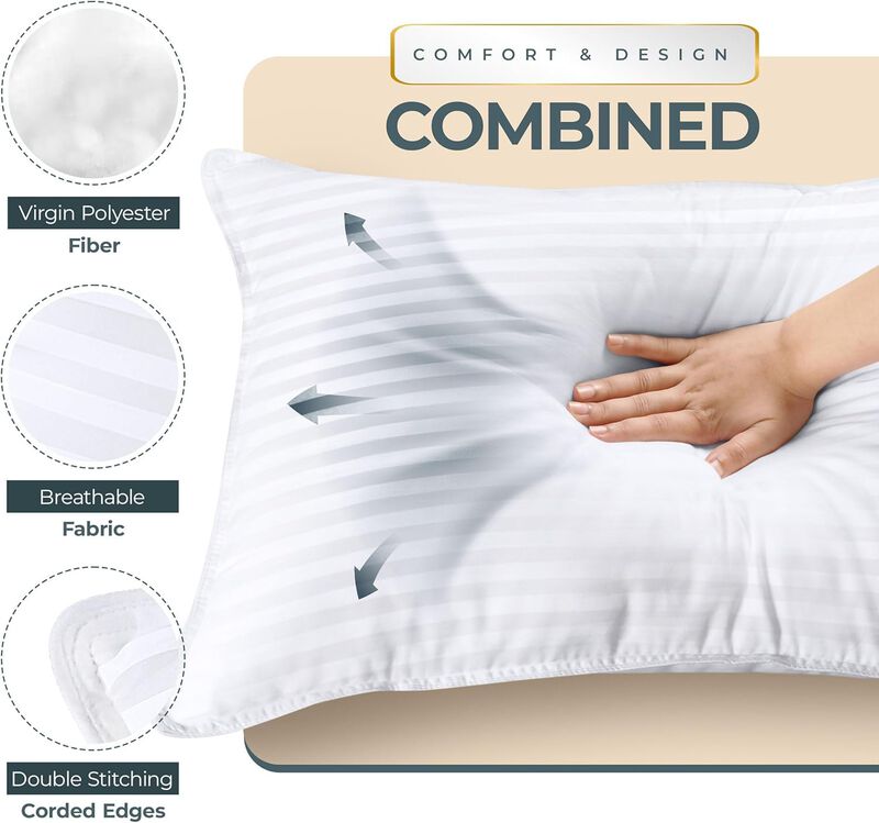 Juego De 4 Unidades Pillows Utopia Bedding Stan... image number null