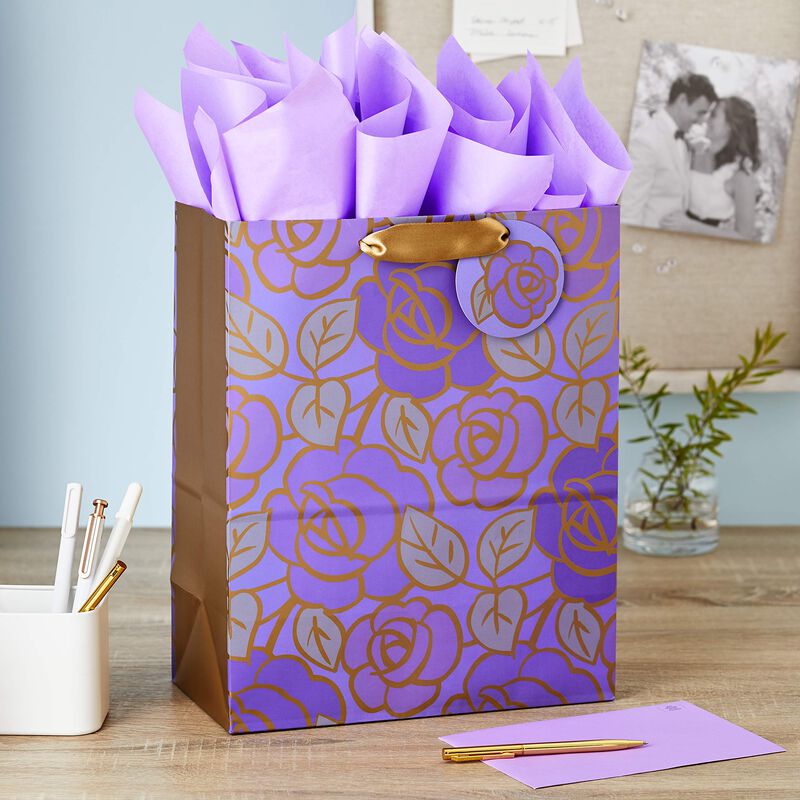 Bolsa De Regalo Hallmark 33 cm Con Flores Y Ace... image number null