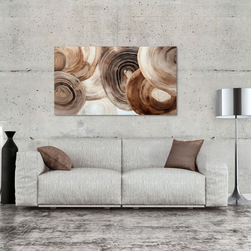 Cuadro Decorativo Geom&eacute;trico 20x30cm Anillos Or... image number null