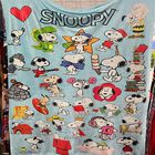 Exclusiva! Cobija Frazada Ultra Suave Snoopy Collage Sky Blue