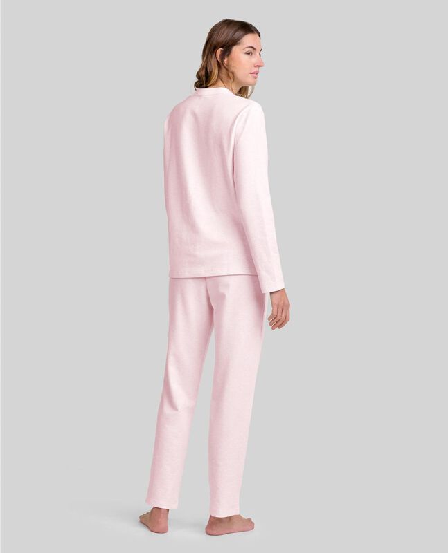 Pijama Lencero con Puntilla Rosa image number null