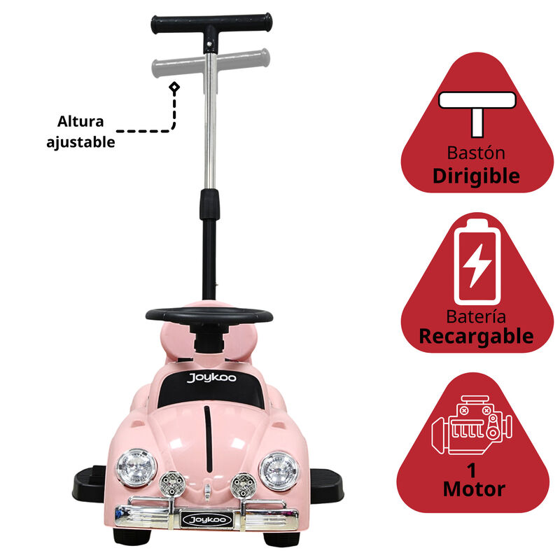 Montable El&eacute;ctrico Para Ni&ntilde;os 6v Con Bast&oacute;n Aju... image number null
