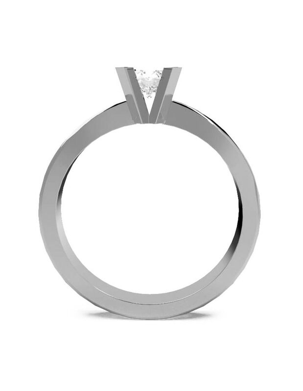 Anillo de Compromiso de 14K con Diamante de Lab... image number null