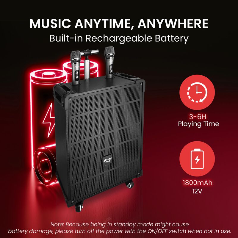Altavoz Bluetooth Pyle Pwma1099a Port&aacute;til 10" 6... image number null