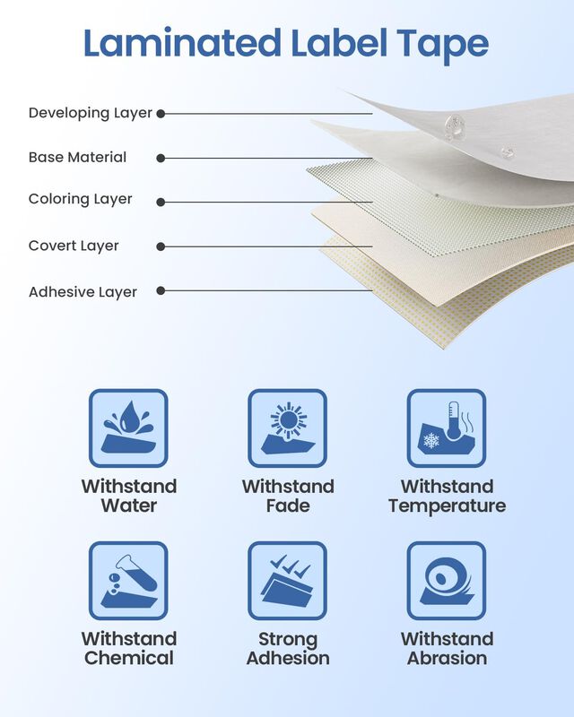 Cinta De Etiquetas Markdomain Tze Laminada Amar... image number null