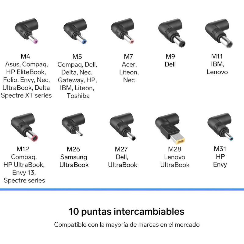 Cargador Universal Para Laptops, De 90 Watts | ... image number null