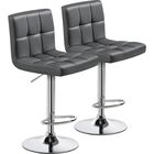 Taburetes De Bar Yaheetech Con Respaldo Ajustable En Altura De 25 A 36 Cm
