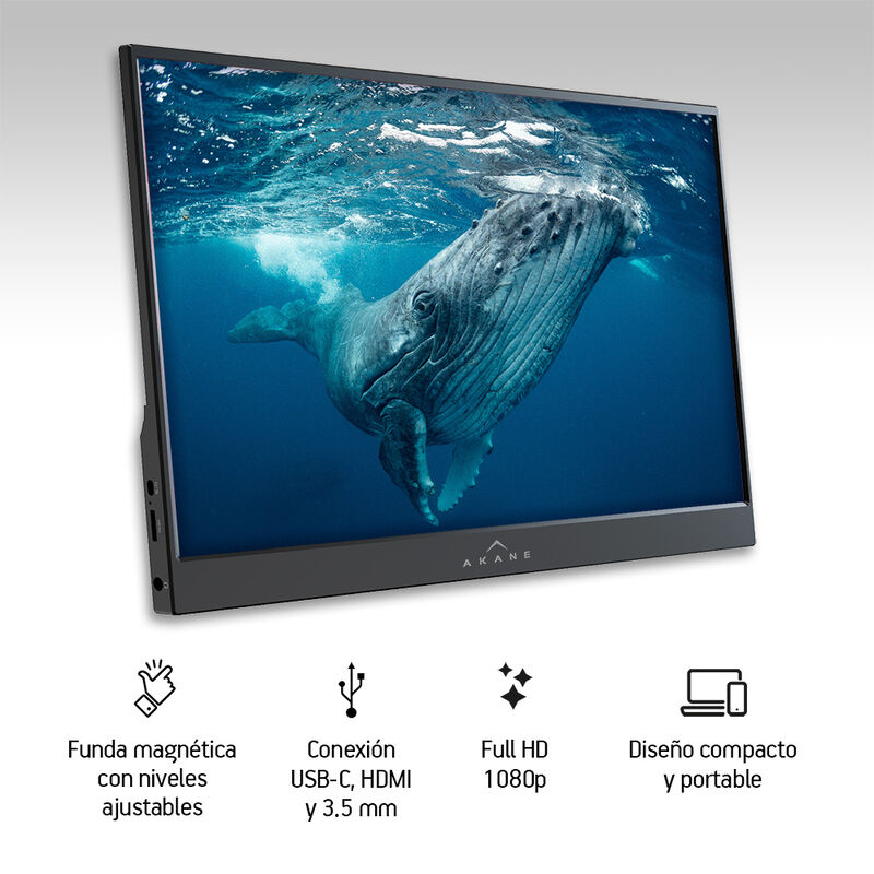 Monitor Portátil Full HD 15.6” para Laptop, Cel... image number null