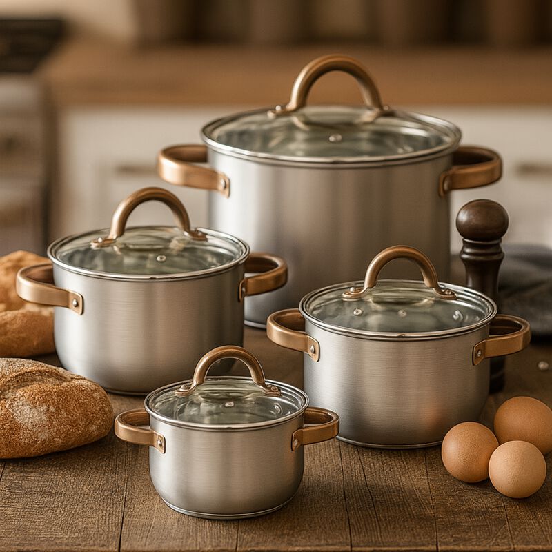 Juego De Bater&iacute;a De Cocina De Acero Inoxidable ... image number null