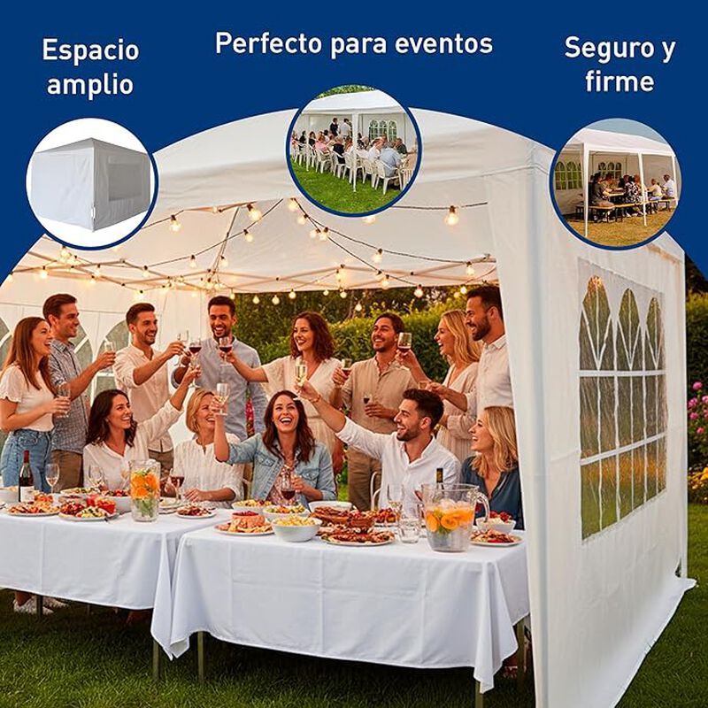 Toldo con Carpa 3x3 Metros, Toldo, Paredes con ... image number null