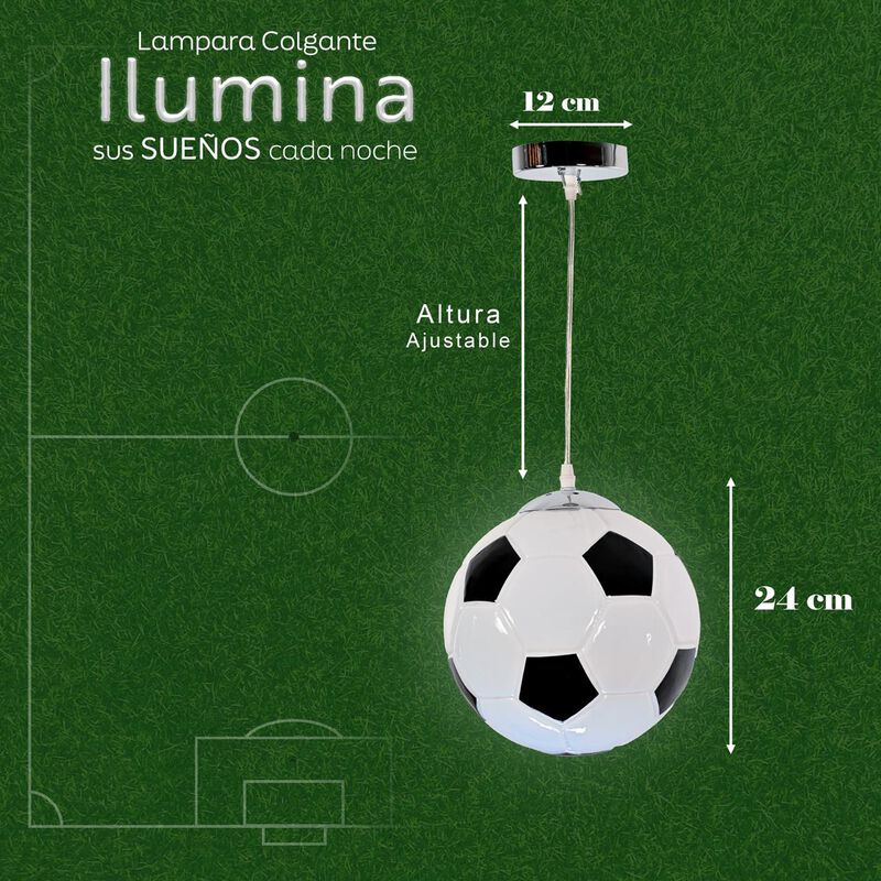 Lámpara Colgante Balon Soccer Azul image number null