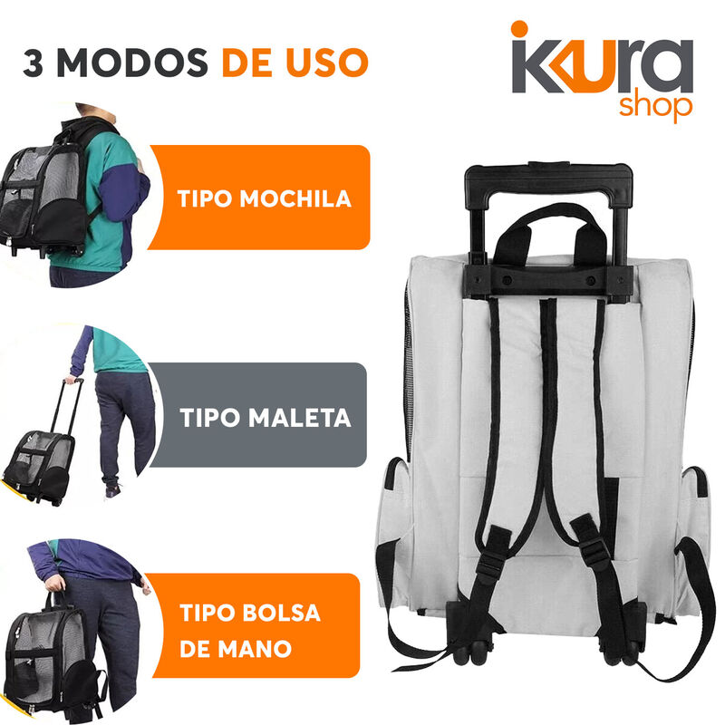 Transportadora Para Mascota Con Ruedas image number null