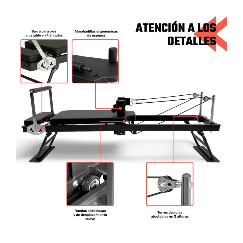 Cama Pilates Reformer Yoga Plegable Fitness 5 R... image number null