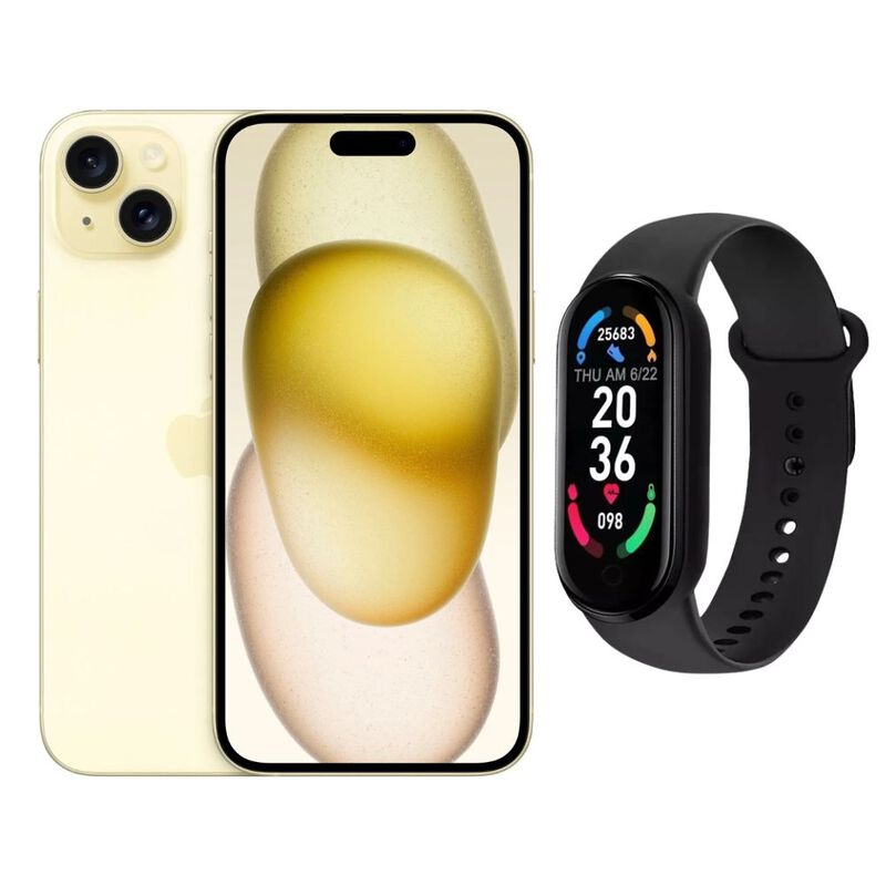 iPhone 15 128GB Amarillo E-SIM Reacondicionado ... image number null