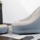 Sill&oacute;n Inflable Set con Descanso 1.21X1.00X.86cm 2 Colores Rojo/Gris Caja (1)