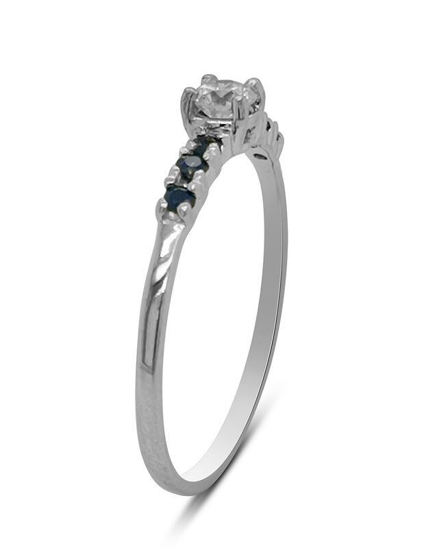 Anillo de Compromiso en Oro de 14K con Circonia... image number null