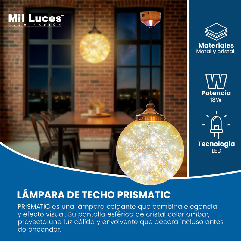 L&aacute;mpara Colgante MIL LUCES PRISMATIC 084 &Aacute;mbar ... image number null
