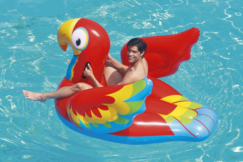 Flotador montable loro 3+a&ntilde;os col/rojo c/agarra... image number null