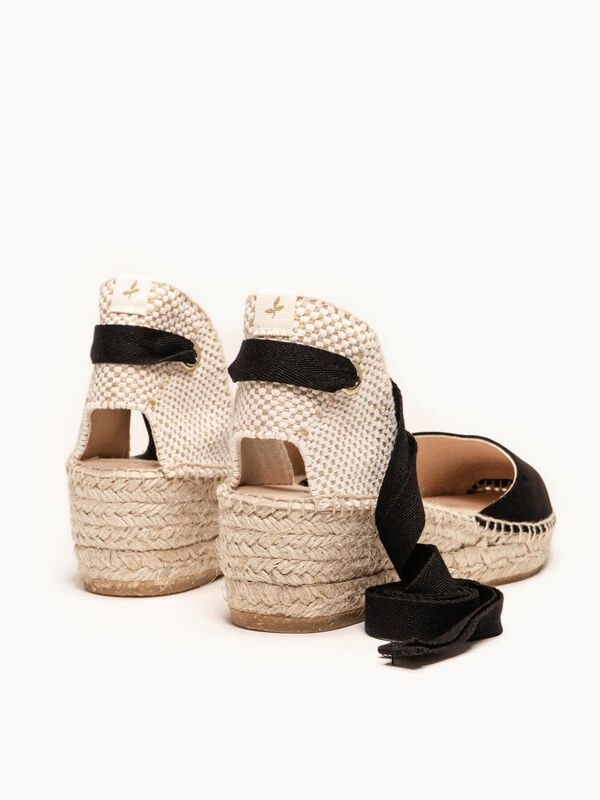 Alpargata Romero Cu&ntilde;a Baja Ante Negro image number null