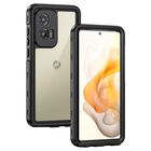 Funda LANHIEM para Moto G Stylus 5G 2024, Impermeable IP68, Negro/Transparente