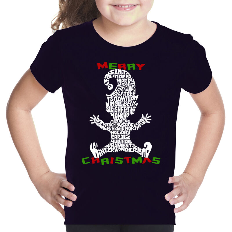 Camiseta Word Art Para Ni&ntilde;a - Elfo Navide&ntilde;o - N... image number null
