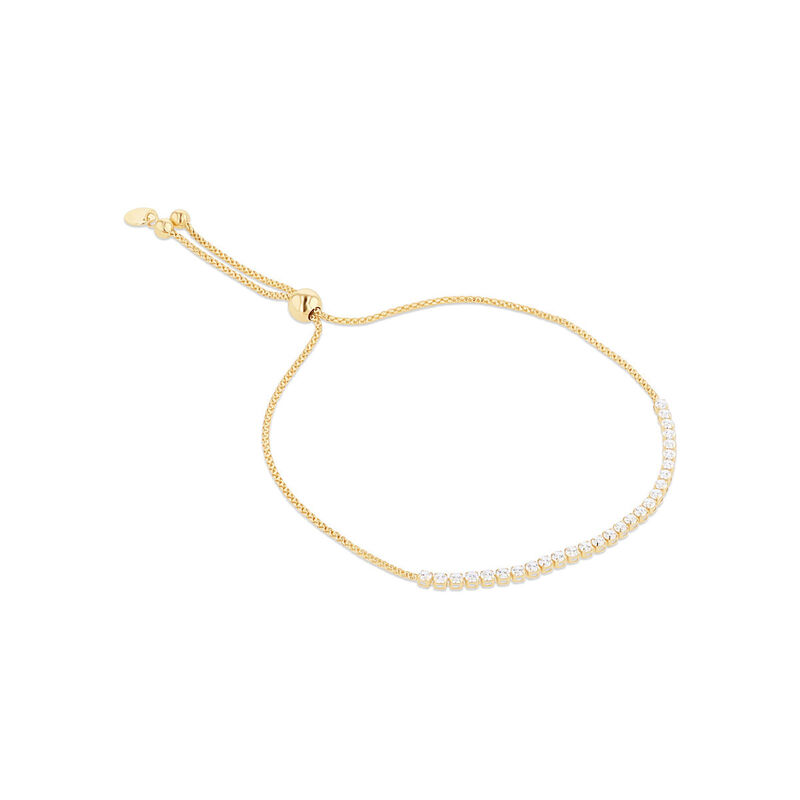 Pulsera De Oro Amarillo 14K (25Cm) Con Zirconia image number null