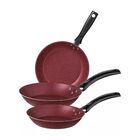 Juego 3 Sartenes Tramontina 27899/174  Turim 18 20 24 cm Rojo