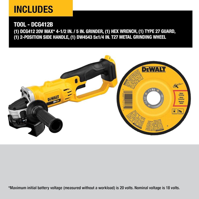 Esmeriladora Dewalt Dcg412b 4 1/2" 20v Max Inal... image number null