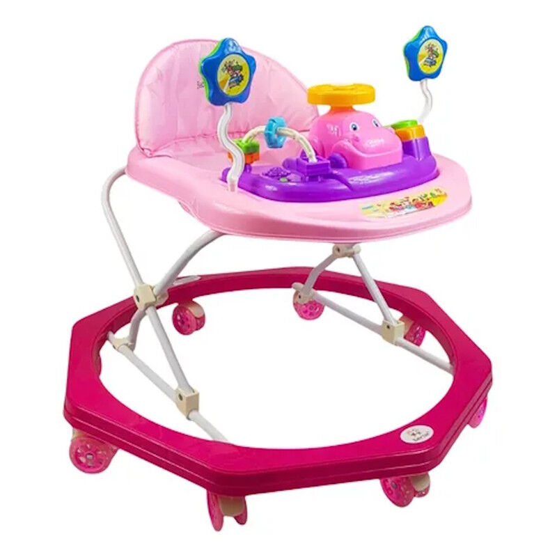 Andadera Beb&eacute; Plegable Rosa Musical Juguetero C... image number null