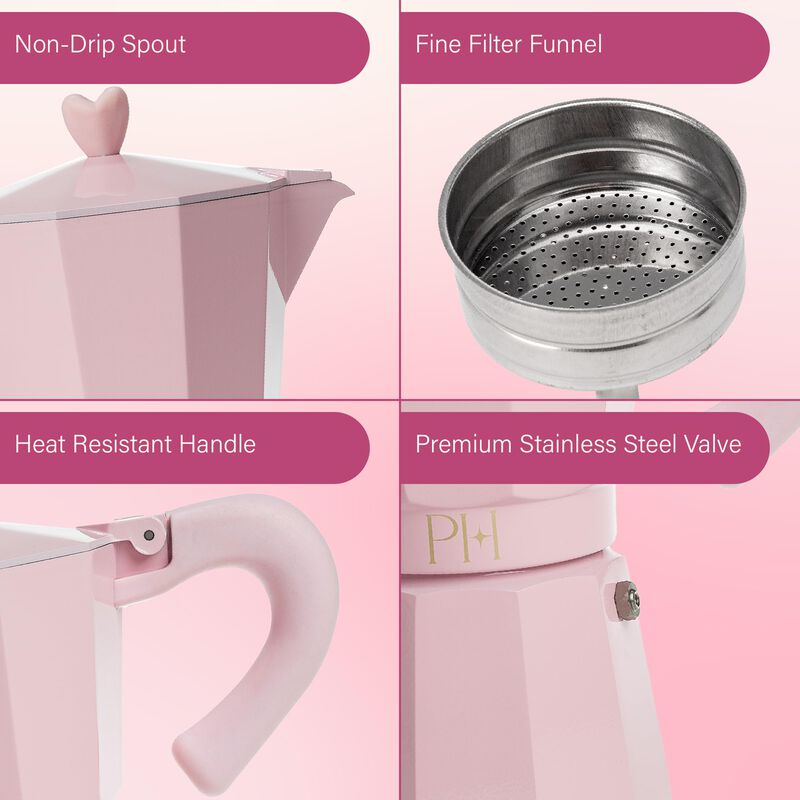 Cafetera Y Cafetera Paris Hilton Pink Stovetop,... image number null