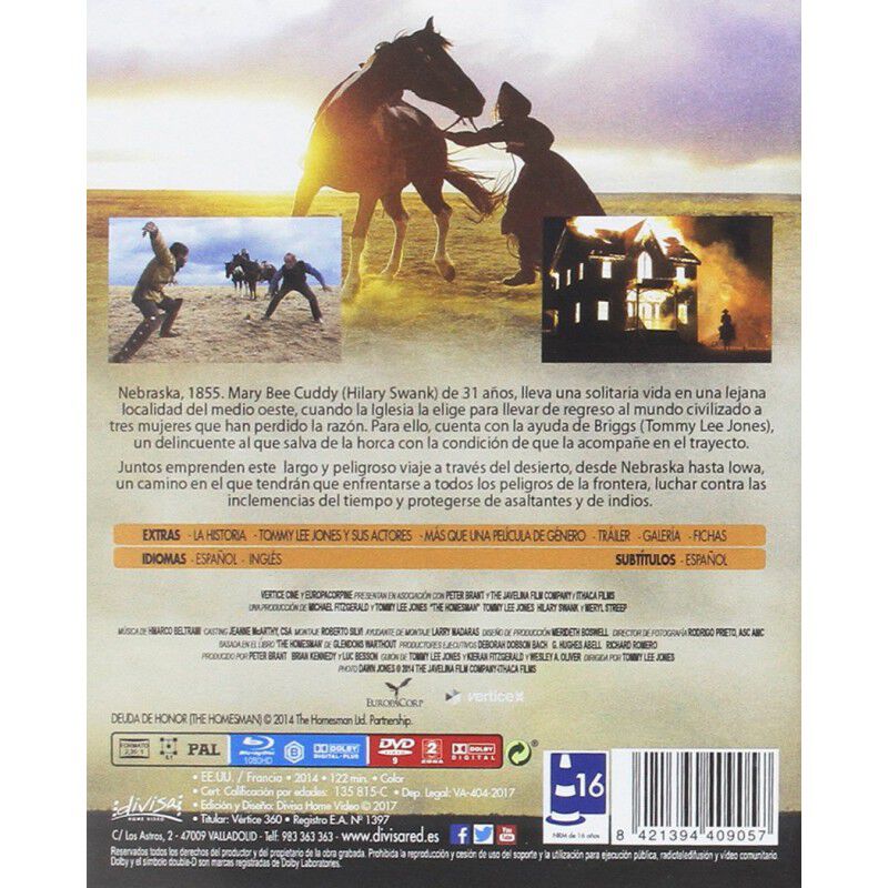 Deuda de honor (Homesman) [Combo DVD + Blu-ray] image number null