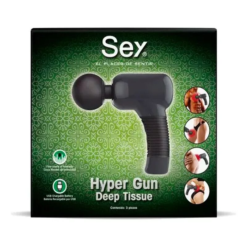 Sey Hyper Gun Deep Tissue Usb Color Negro image number null