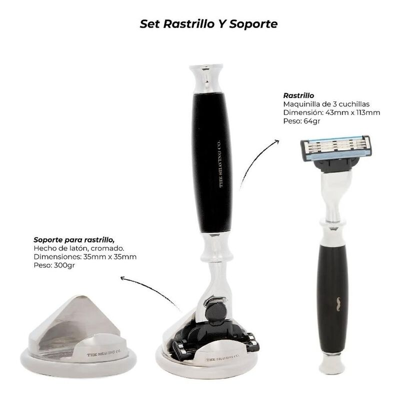 Set The Shaving Co. Rastrillo Y Soporte Alta Ca... image number null