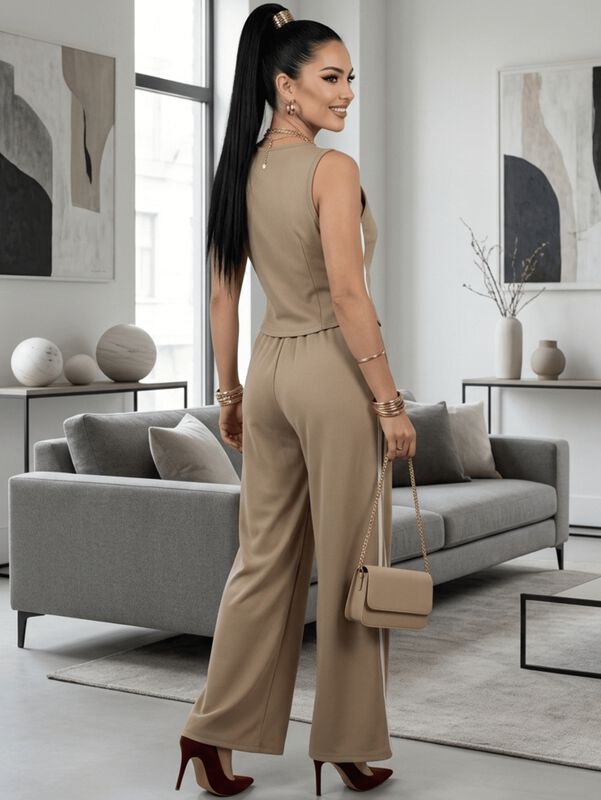 Conjunto 2 Piezas Pantalon Y Top Malabis Conj-0... image number null