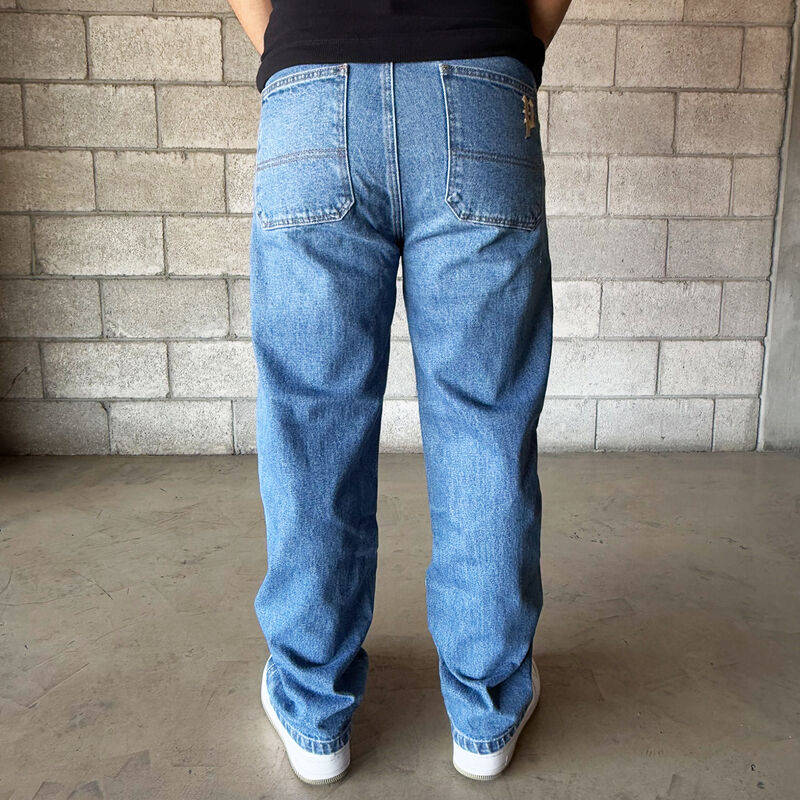 Jeans De Hombre Azul Medio Recto image number null