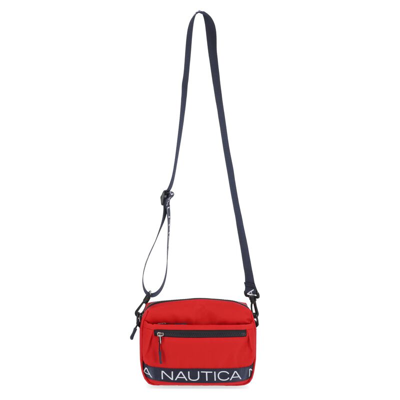 Bandolera Nautica Puf De Nylon Rojo Para Mujer image number null