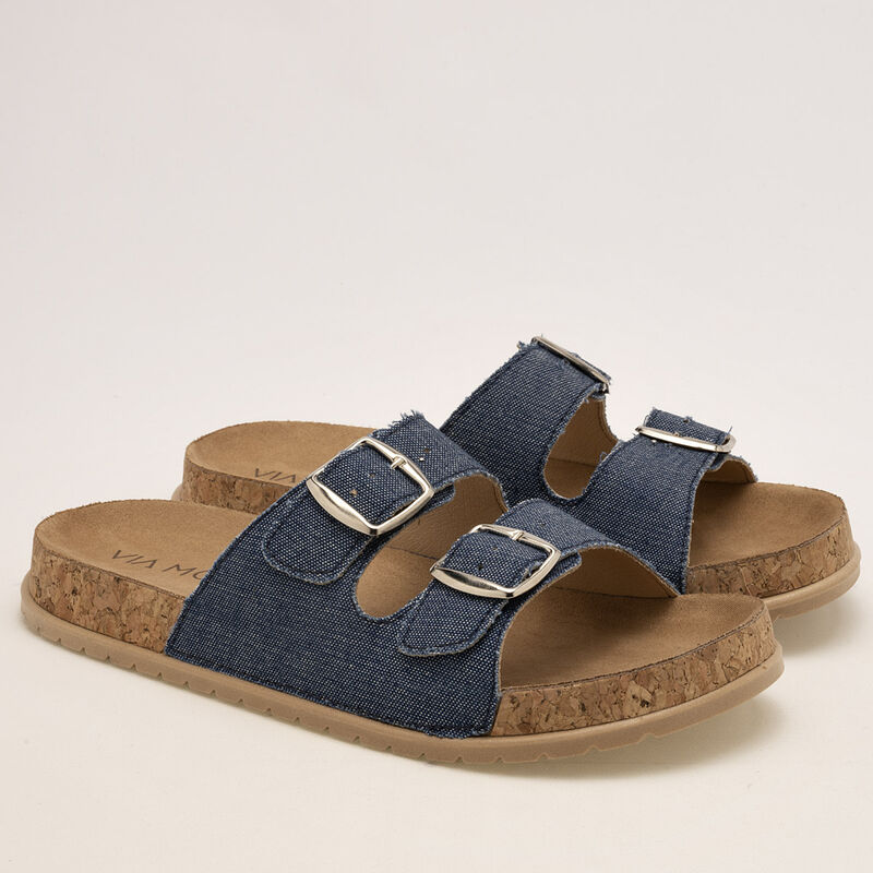 Via Moda Sandalia para mujer azul image number null