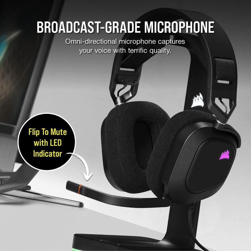 Auriculares Para Juegos Corsair Hs80 Rgb Usb Co... image number null
