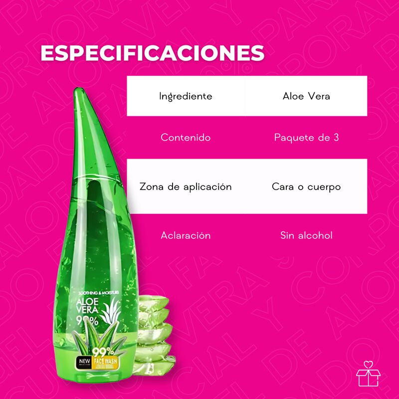 Pack 3 Gel Aloe Vera Anti-manchas Anti-acne Vit... image number null
